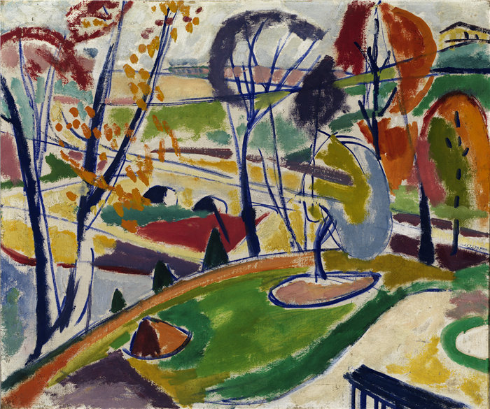 亨利·莱曼·萨昂(Henry Lyman Saÿen)-《装饰平台》 油画 美国