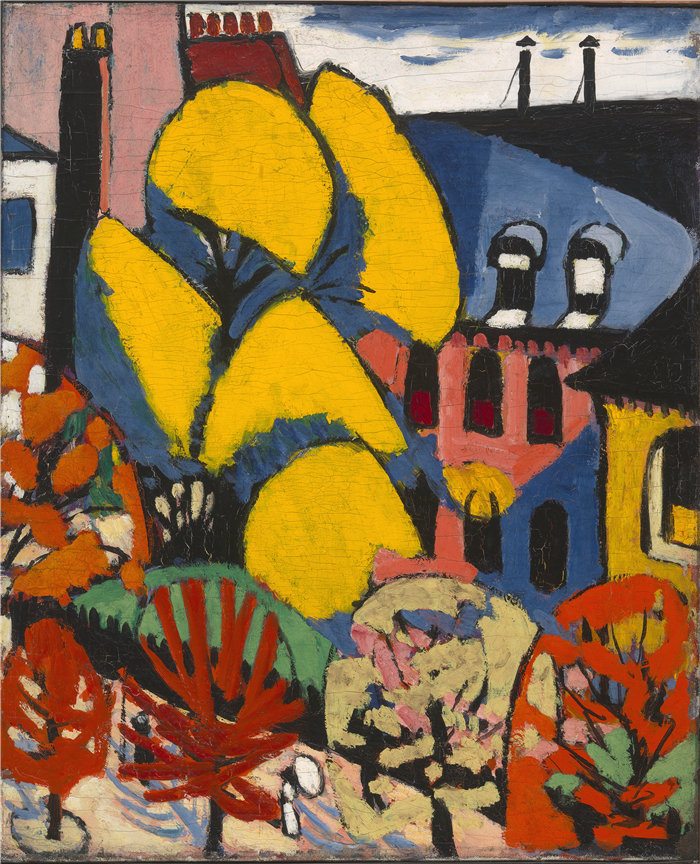 亨利·莱曼·萨昂(Henry Lyman Saÿen)-树木油画 美国