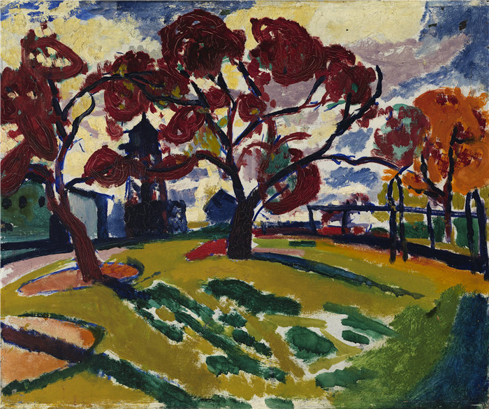 亨利·莱曼·萨昂(Henry Lyman Saÿen)-风 油画 美国