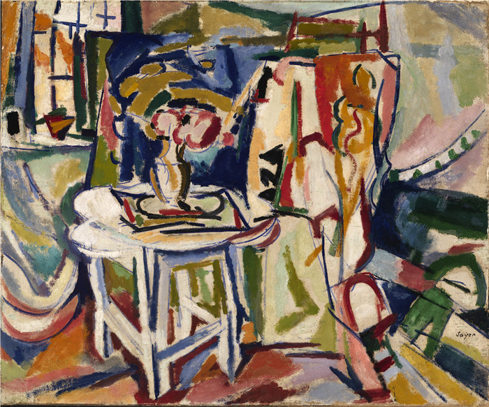 亨利·莱曼·萨昂(Henry Lyman Saÿen)-内部的油画美国