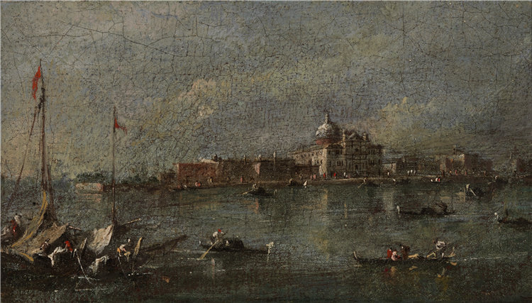 贾科莫·瓜迪 (Giacomo Guardi)，意大利人-《威尼斯场景》油画