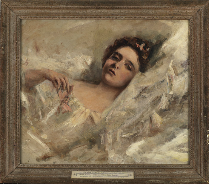 爱丽丝·派克·巴尼 (Alice Pike Barney)-《劳拉·爱丽丝,1893 年》油画 美国