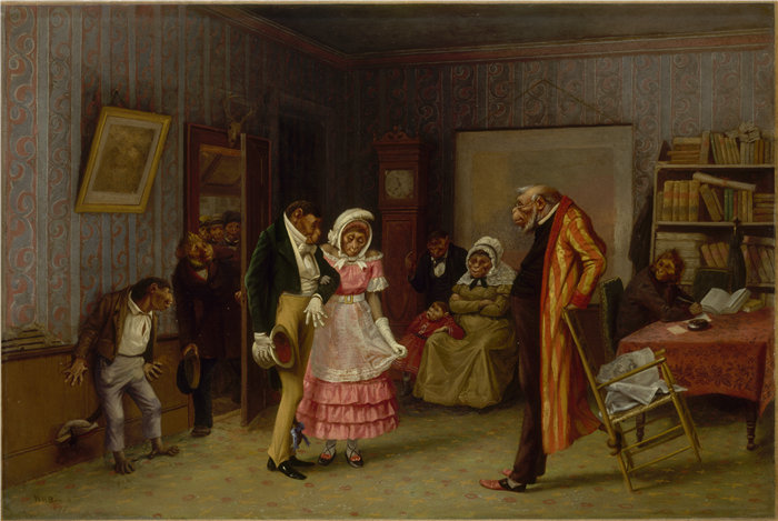 威廉·霍尔布鲁克·比尔德 (William Holbrook Beard)-《失控的比赛》油画 美国