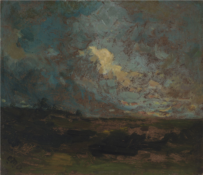 爱德华·米切尔·班尼斯特 (Edward Mitchell Bannister)-《淋浴后》油画 美国