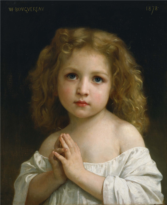 法国画家威廉·阿道夫·布格罗（William Adolphe Bouguereau)油画-小姑娘