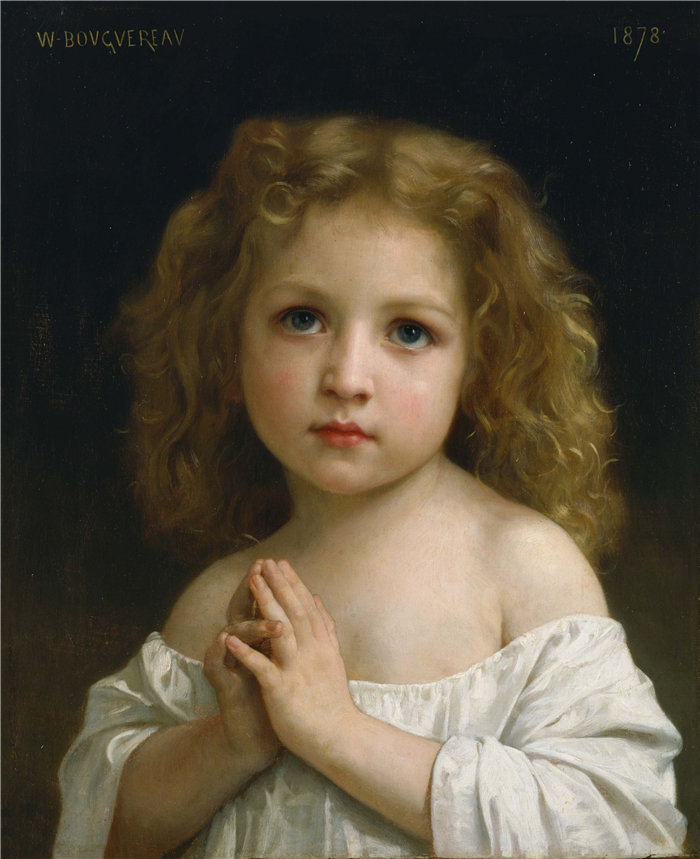 法国画家威廉·阿道夫·布格罗(William Adolphe Bouguereau)油画-小姑娘