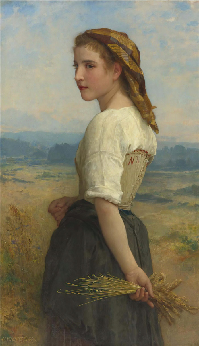 法国画家威廉·阿道夫·布格罗(William Adolphe Bouguereau)油画-格拉尼斯《拾穗者》 (1894)