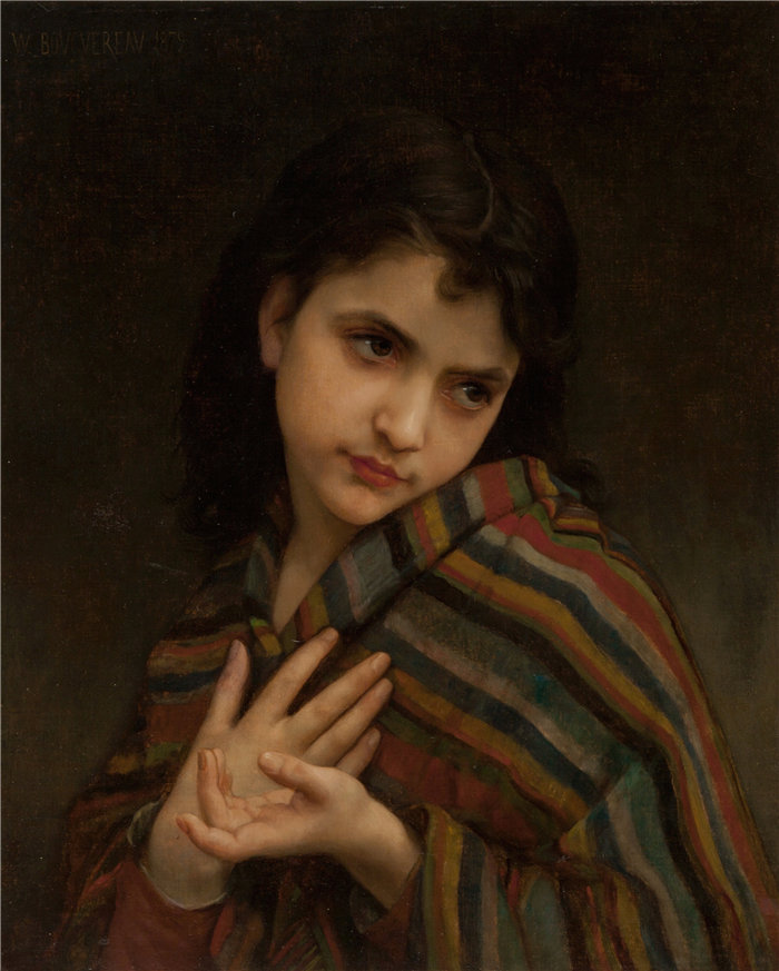 法国画家威廉·阿道夫·布格罗（William Adolphe Bouguereau)油画-La frileuse (1879)