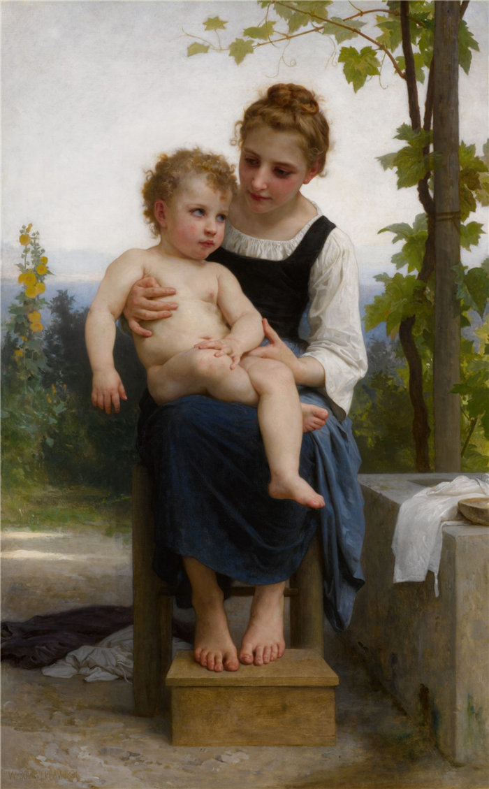 法国画家威廉·阿道夫·布格罗（William Adolphe Bouguereau)油画-前卫勒班 (1891)