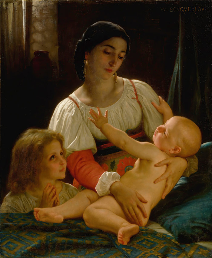 法国画家威廉·阿道夫·布格罗(William Adolphe Bouguereau)油画-黎明报