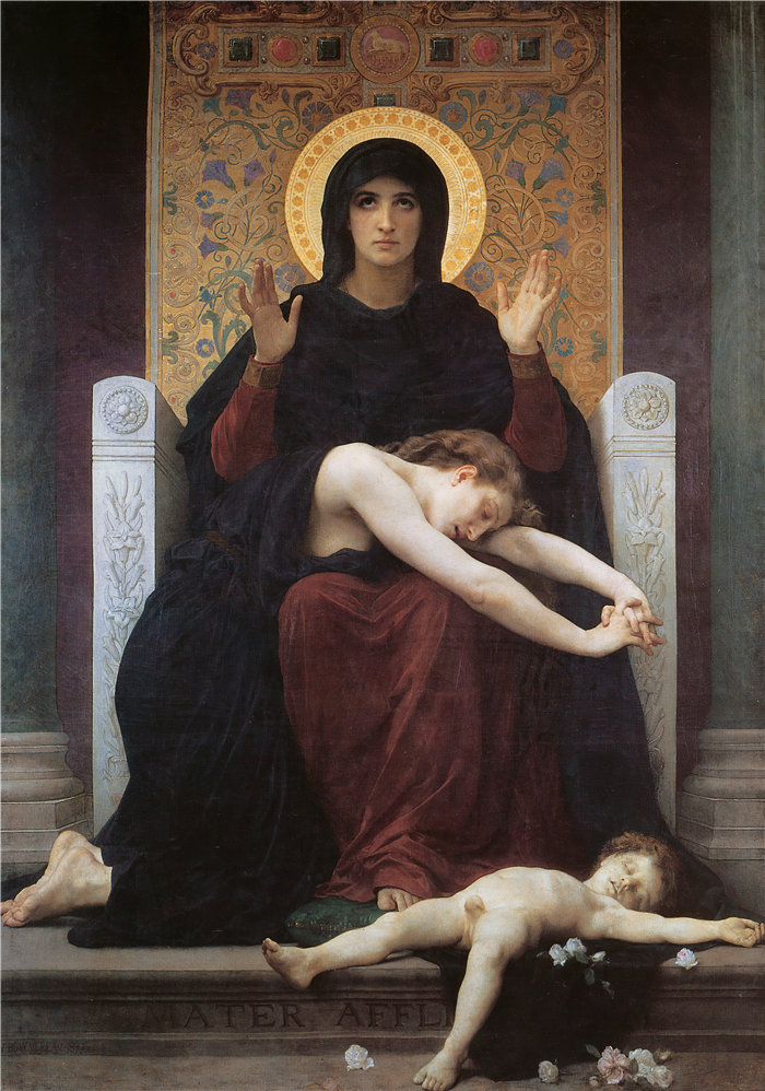 法国画家威廉·阿道夫·布格罗（William Adolphe Bouguereau)-处女被子 (1875)油画