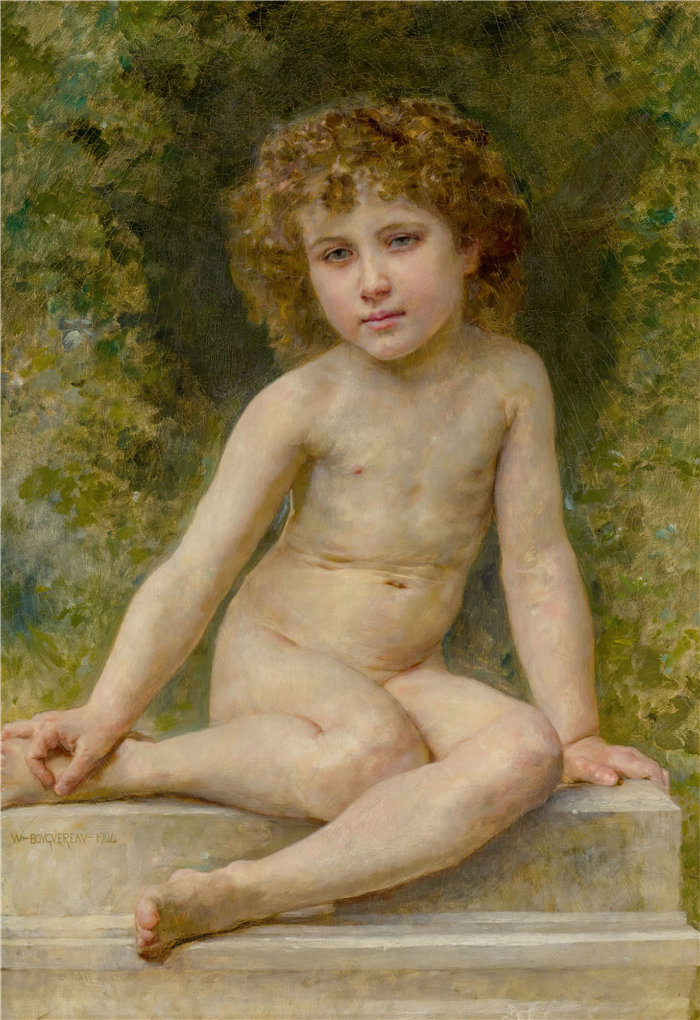法国画家威廉·阿道夫·布格罗(William Adolphe Bouguereau)油画-L'amour Au Repos (1904)