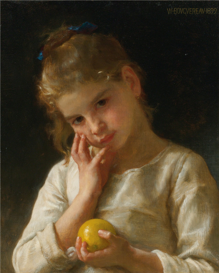 法国画家威廉·阿道夫·布格罗（William Adolphe Bouguereau)油画-香橼 (1899)