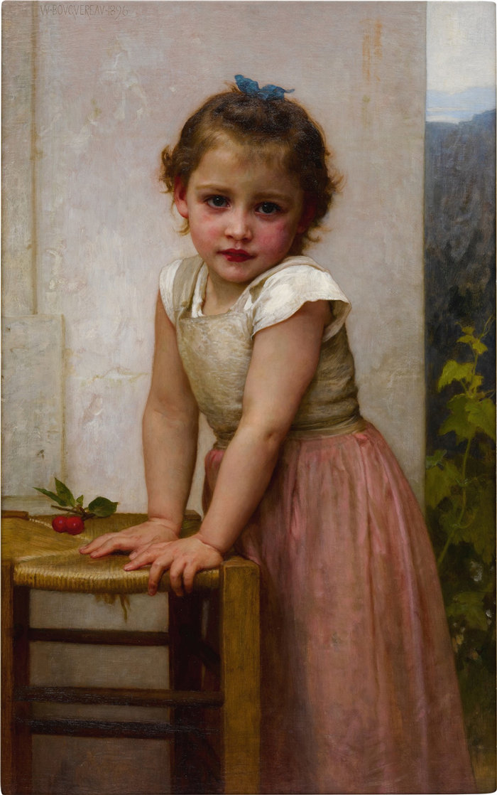 法国画家威廉·阿道夫·布格罗（William Adolphe Bouguereau)油画-伊冯娜 (1896)