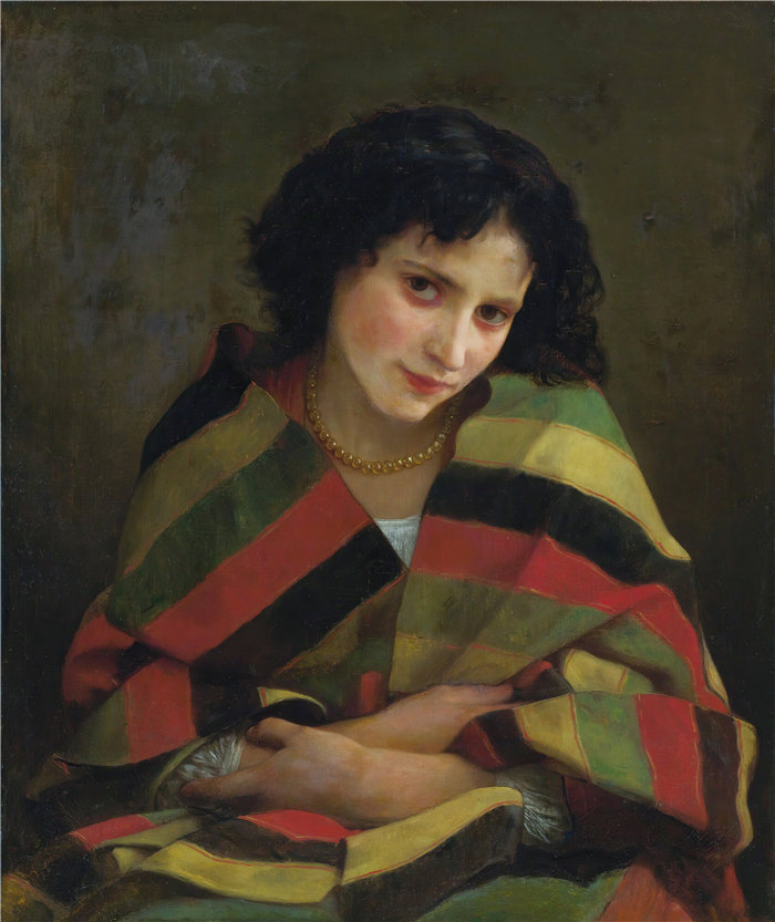 法国画家威廉·阿道夫·布格罗(William Adolphe Bouguereau)-弗里勒 (1872)油画