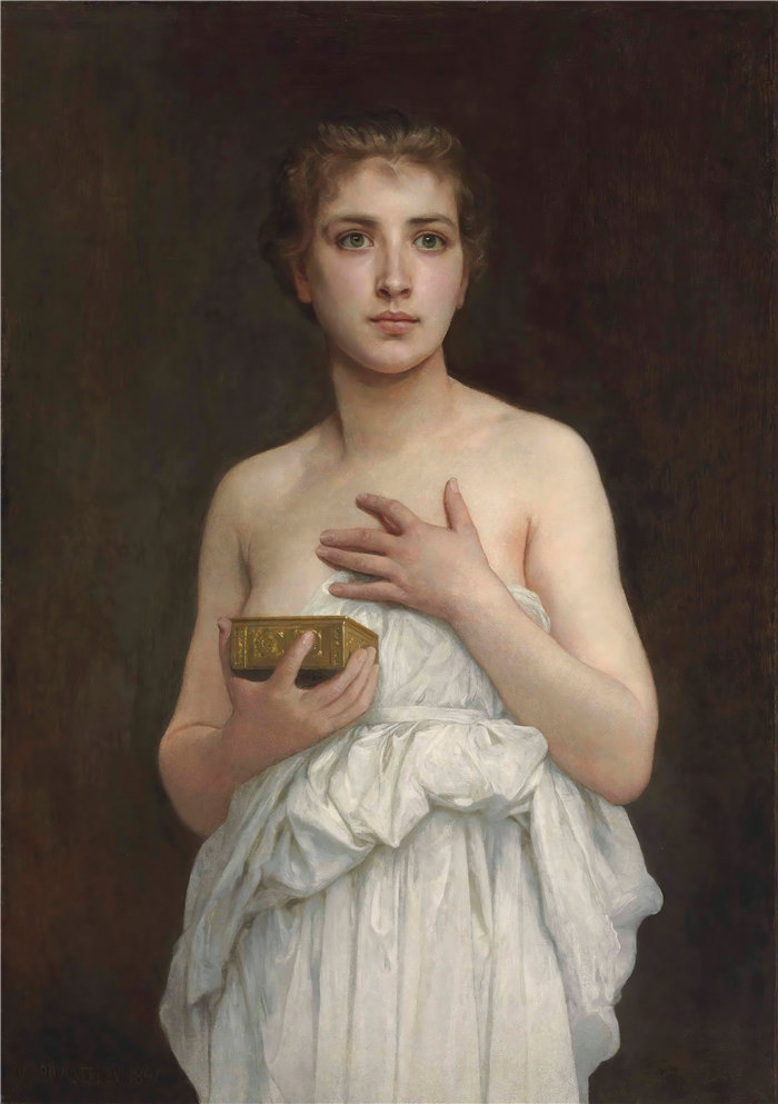法国画家威廉·阿道夫·布格罗（William Adolphe Bouguereau)油画-潘多拉 (1890)