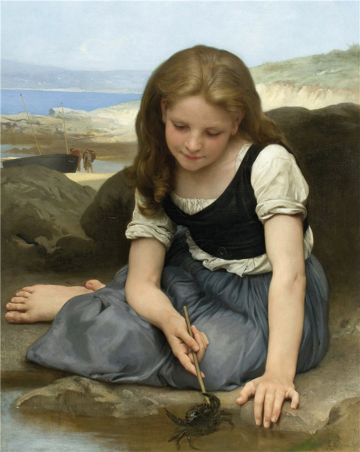 法国画家威廉·阿道夫·布格罗（William Adolphe Bouguereau)-勒克拉布 (1869)油画