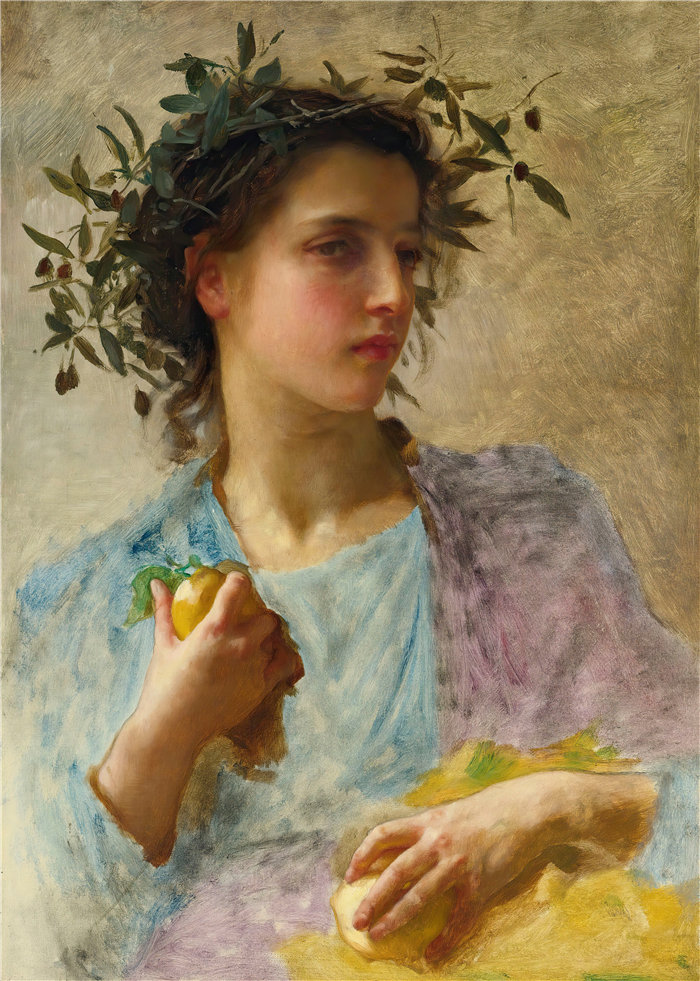 法国画家威廉·阿道夫·布格罗(William Adolphe Bouguereau)-l'été(夏季)(1880)油画