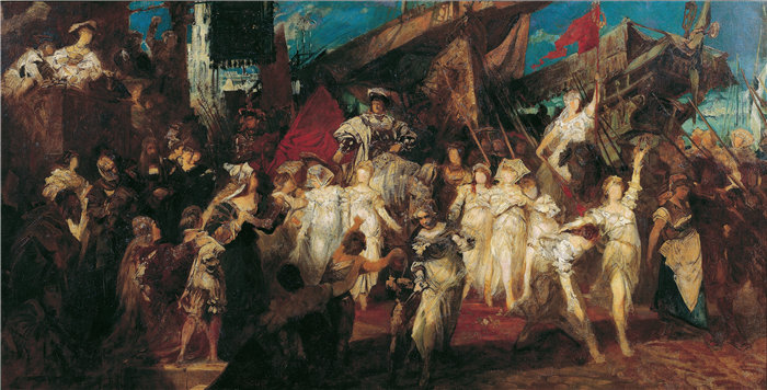 汉斯·马卡特 (Hans Makart，奥地利画家)-查理五世进入安特卫普 (1875)