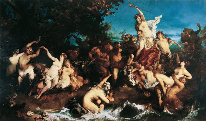 汉斯·马卡特 (Hans Makart,奥地利画家)-巴克斯和阿里阿德涅 (1873-1874)