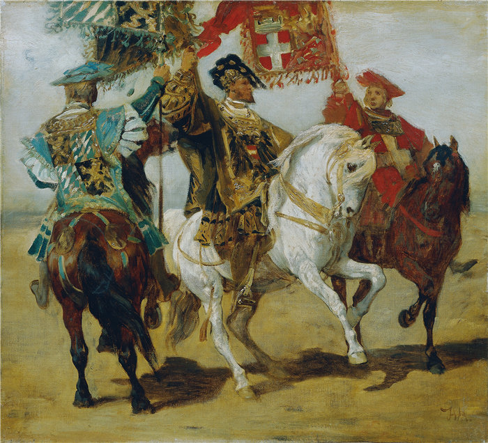 汉斯·马卡特 (Hans Makart，奥地利画家)-三架标准轴承 (1879)