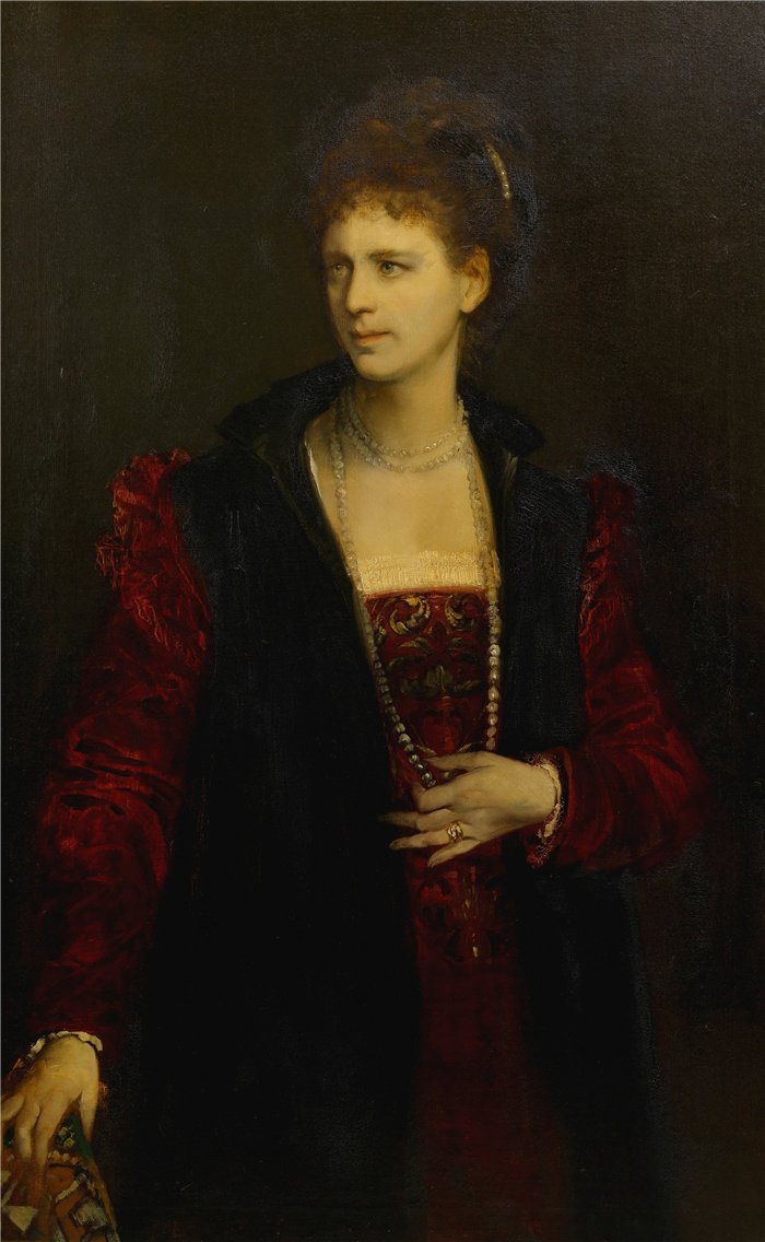 汉斯·马卡特 (Hans Makart,奥地利画家)-Zerline Gabillon (Schauspielerin) (1873)
