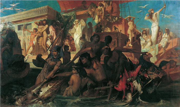 汉斯·马卡特 (Hans Makart，奥地利画家)-尼罗河狩猎 (1876)