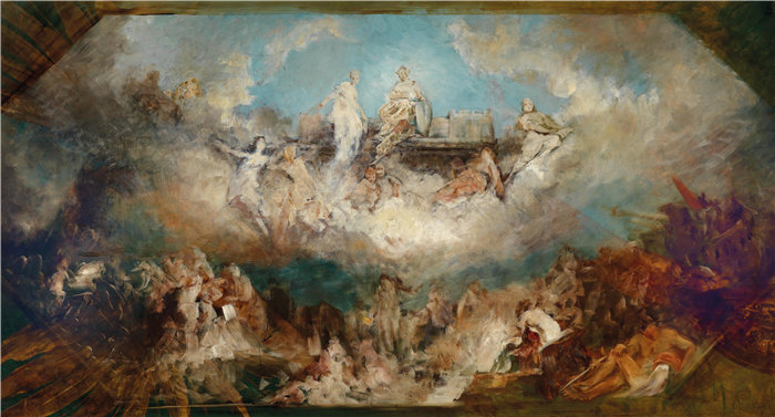 汉斯·马卡特 (Hans Makart，奥地利画家)-Die Versenkung Des Nibelungenhortes In Den Rhein