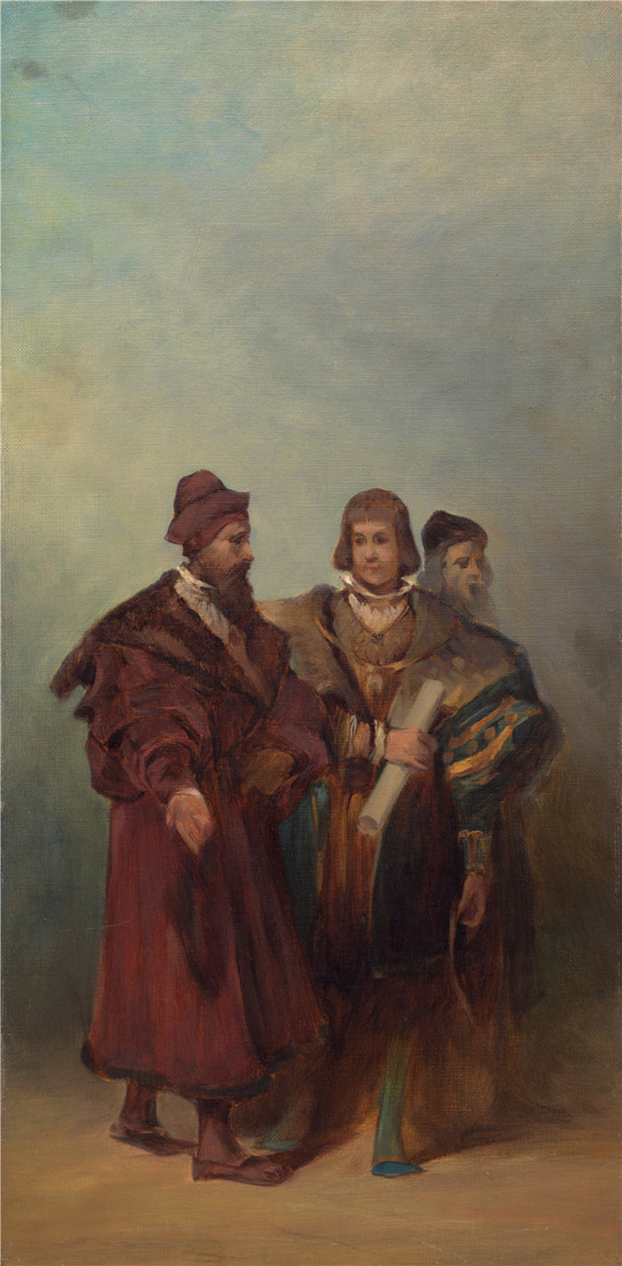 汉斯·马卡特 (Hans Makart,奥地利画家)-Entwurf zum Festzug 1879 – Drei Maschinenbauer (1879)