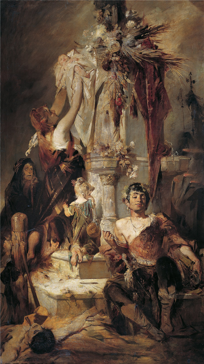 汉斯·马卡特 (Hans Makart，奥地利画家)-古代受害者场景（1880）