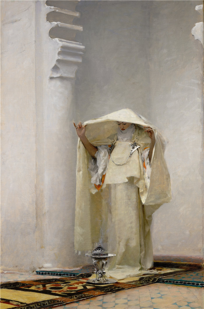 约翰·辛格·萨金特 (John Singer Sargent，美国画家)作品-Fumée D'ambre Gris（龙涎香之烟）（1880）