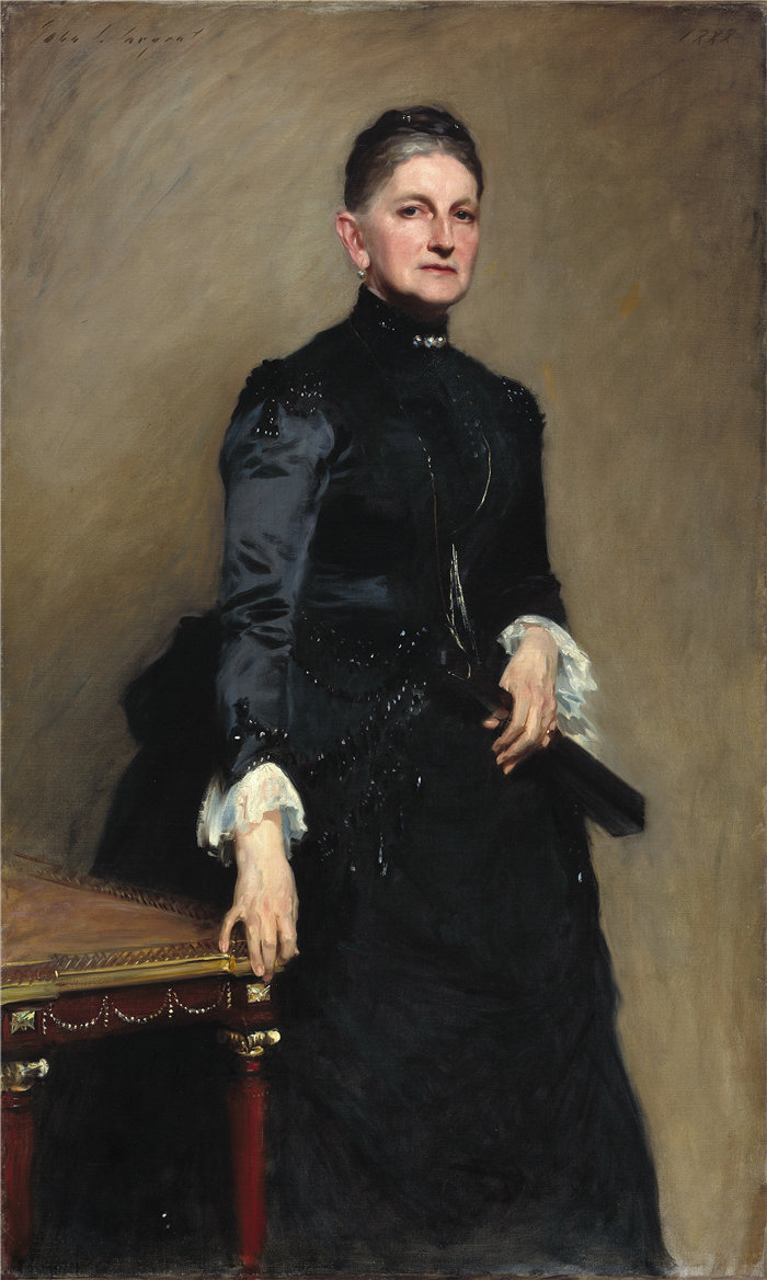 约翰·辛格·萨金特 (John Singer Sargent，美国画家)作品-Eleanora O'Donnell Iselin (Mrs. Adrian Iselin) (1888)