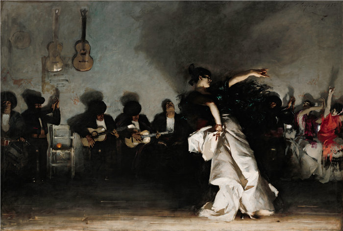 约翰·辛格·萨金特 (John Singer Sargent，美国画家)作品-El Jaleo (1882)