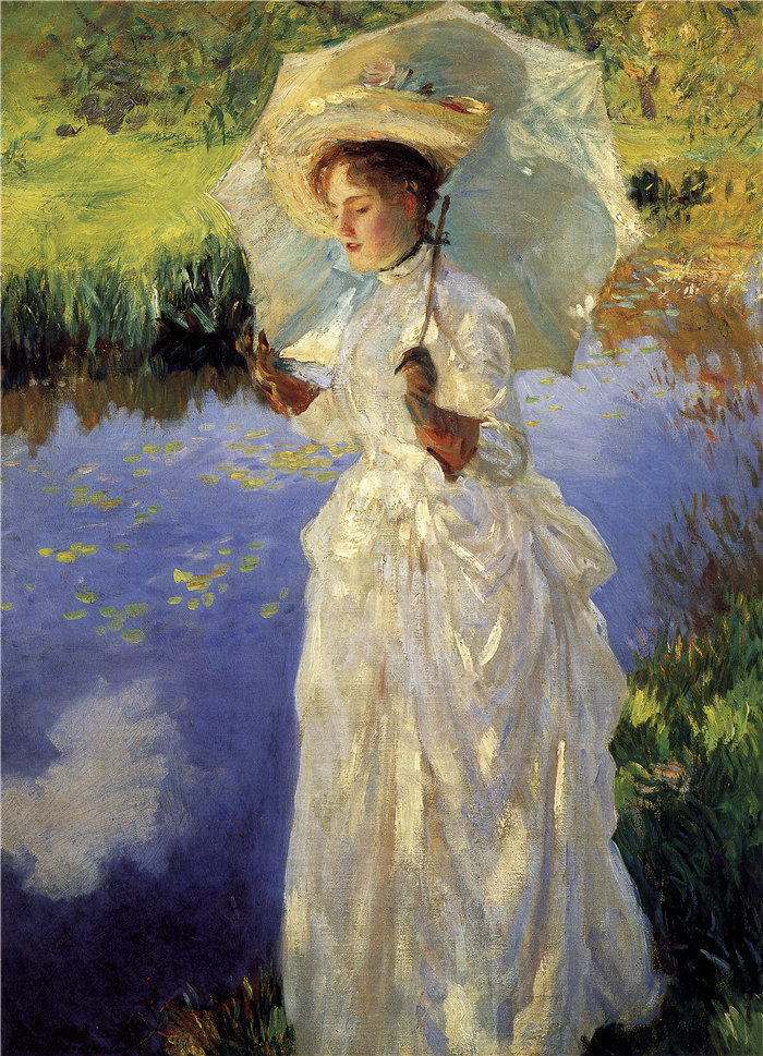 约翰·辛格·萨金特 (John Singer Sargent,美国画家)作品-晨跑 (1888)