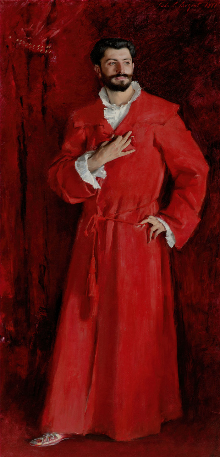 约翰·辛格·萨金特 (John Singer Sargent，美国画家)作品-Pozzi 博士在家 (1881)