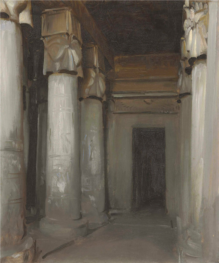 约翰·辛格·萨金特 (John Singer Sargent,美国画家)作品-丹德拉神庙 (1891)