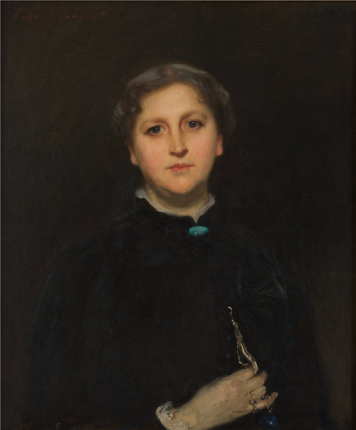 约翰·辛格·萨金特 (John Singer Sargent，美国画家)作品-Raphael Pumpelly 夫人的肖像（1887 年）