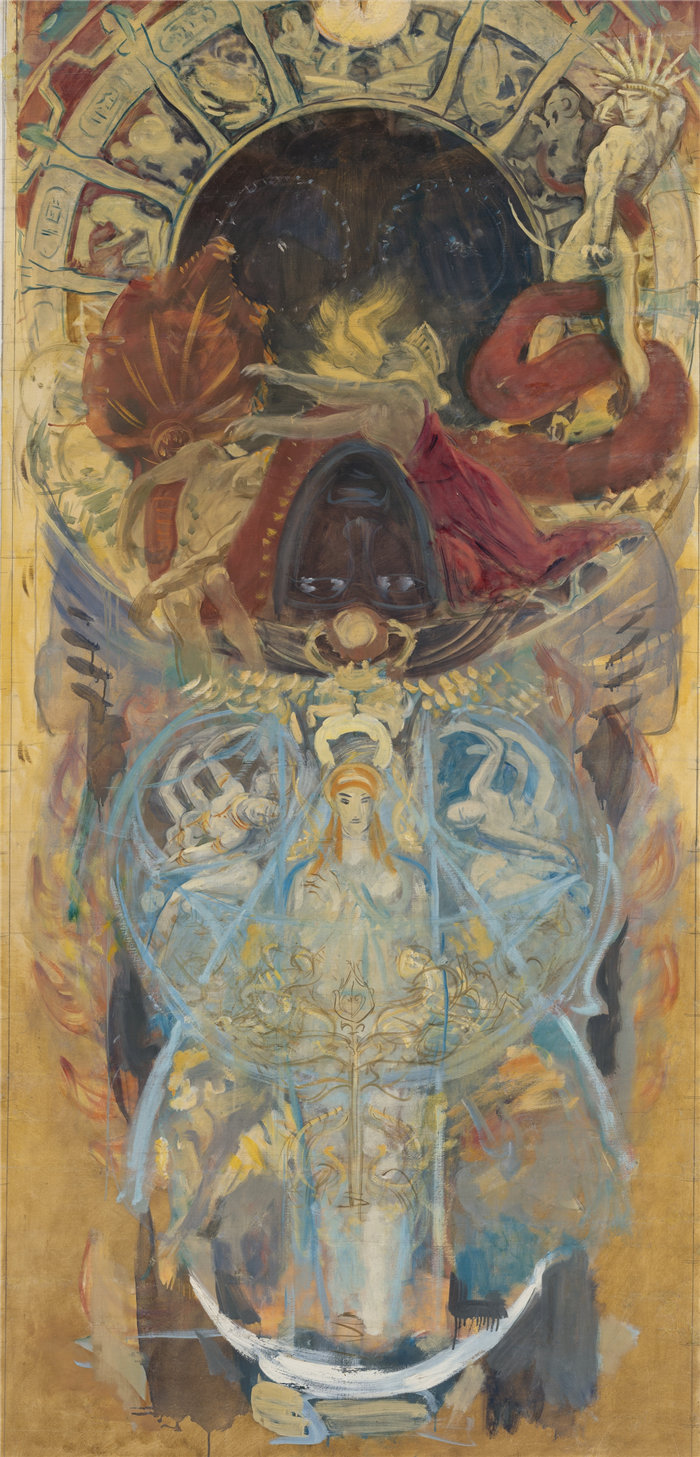 约翰·辛格·萨金特 (John Singer Sargent,美国画家)作品-拱门设计(约 1890-94 年)