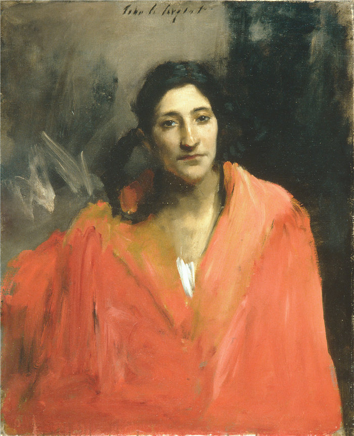 约翰·辛格·萨金特 (John Singer Sargent，美国画家)作品-Gitana (circa 1876)
