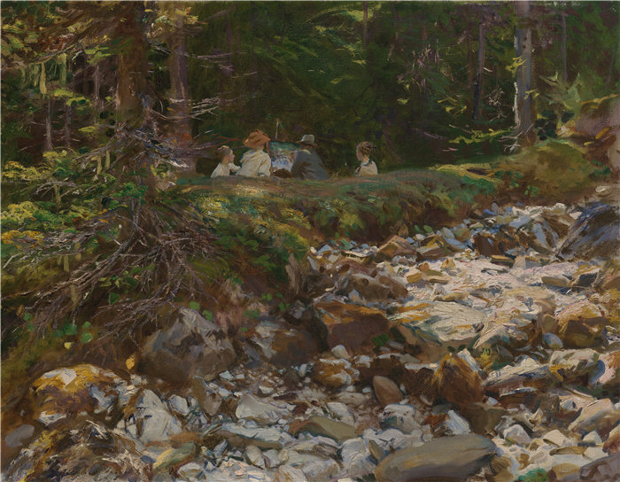 约翰·辛格·萨金特 (John Singer Sargent,美国画家)作品-大师和他的学生