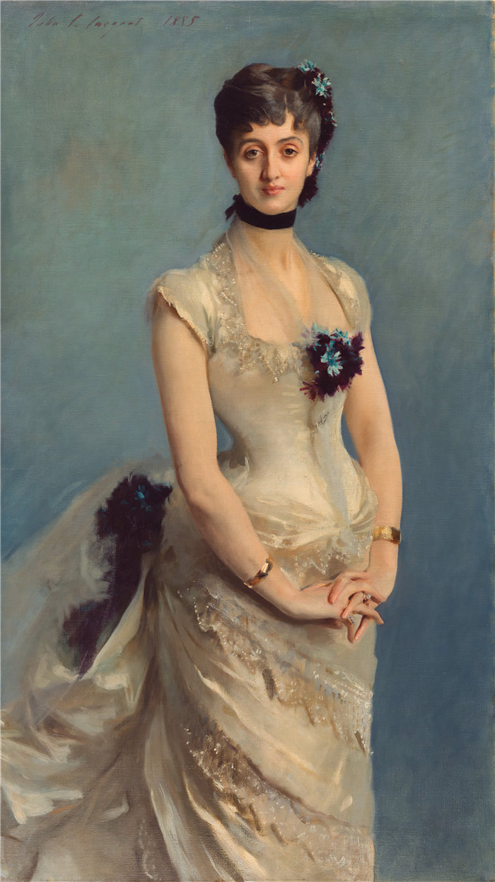 约翰·辛格·萨金特 (John Singer Sargent，美国画家)作品-保罗·波尔森夫人 (1885)