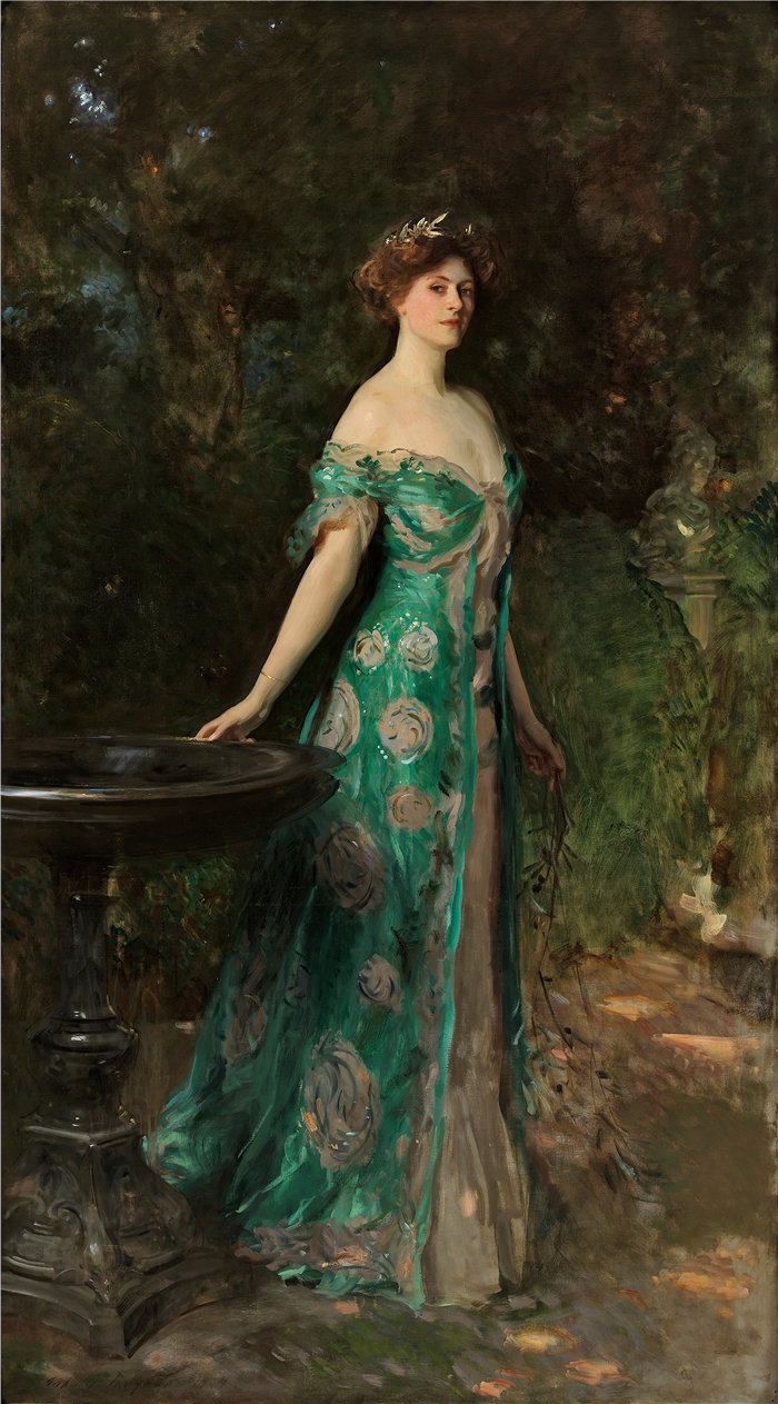 约翰·辛格·萨金特 (John Singer Sargent，美国画家)作品-Millicent Leveson-Gower 的肖像，萨瑟兰公爵夫人 (1867-1955) (1904)