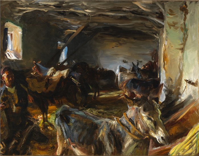 约翰·辛格·萨金特 (John Singer Sargent，美国画家)作品-昆卡马厩 (1903)