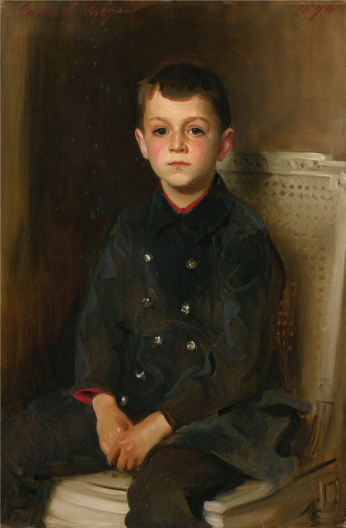 约翰·辛格·萨金特 (John Singer Sargent,美国画家)作品-兰斯洛特·艾伦的肖像(1894 年)