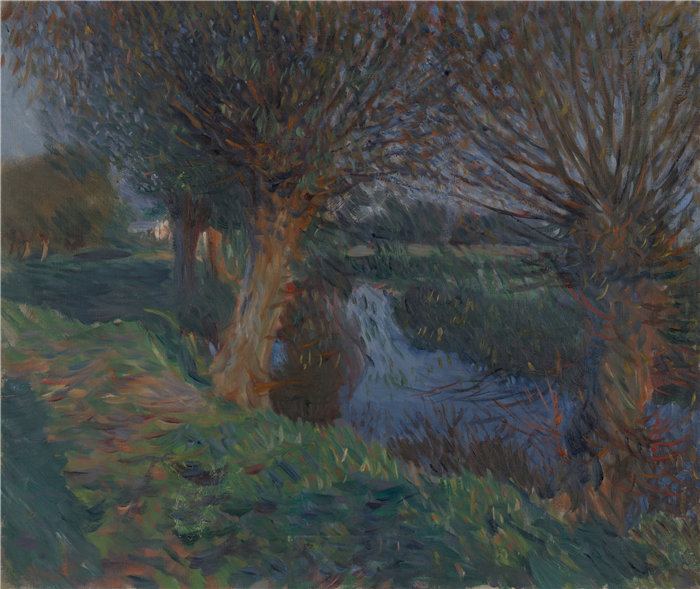 约翰·辛格·萨金特 (John Singer Sargent，美国画家)作品-在 Calcot (1885–90)