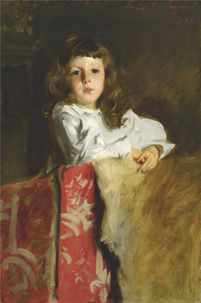 约翰·辛格·萨金特 (John Singer Sargent,美国画家)作品-约翰·阿尔弗雷德·帕森斯·米勒 (1892) 的肖像