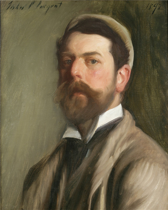 约翰·辛格·萨金特 (John Singer Sargent，美国画家)作品-自画像 (1892)