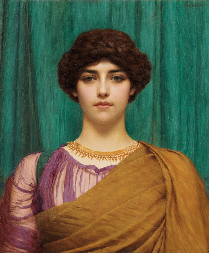 约翰·威廉·戈德沃德（John William Godward，英国画家）- 庞贝夫人 (1901)