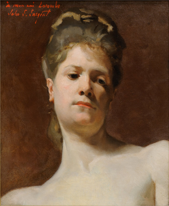 约翰·辛格·萨金特 (John Singer Sargent,美国画家)作品-金发模特 (C. 1877)