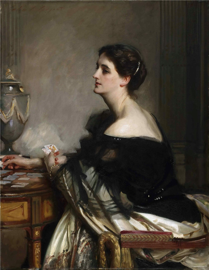 约翰·辛格·萨金特 (John Singer Sargent，美国画家)作品-西比尔·弗朗西斯·格雷，后来的伊甸夫人 (1906)(1)